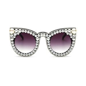 Fashion Pearl Cat Eye Sunglasses
